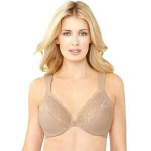 NWOT Glamorise 40G Elegance Front Close Underwire Bra 1245 Beige 124180